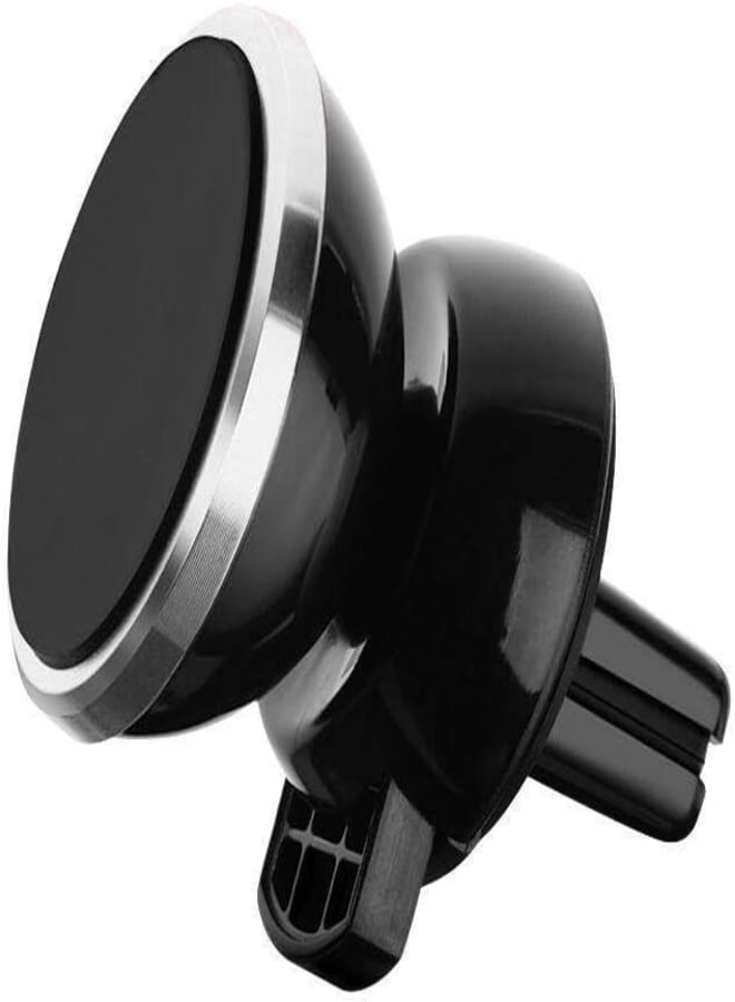 Silver and Black Round Magnetic In Car Vent Mount Holder For Iphone 5 5s 6 6plus 7 [ETH-B7]